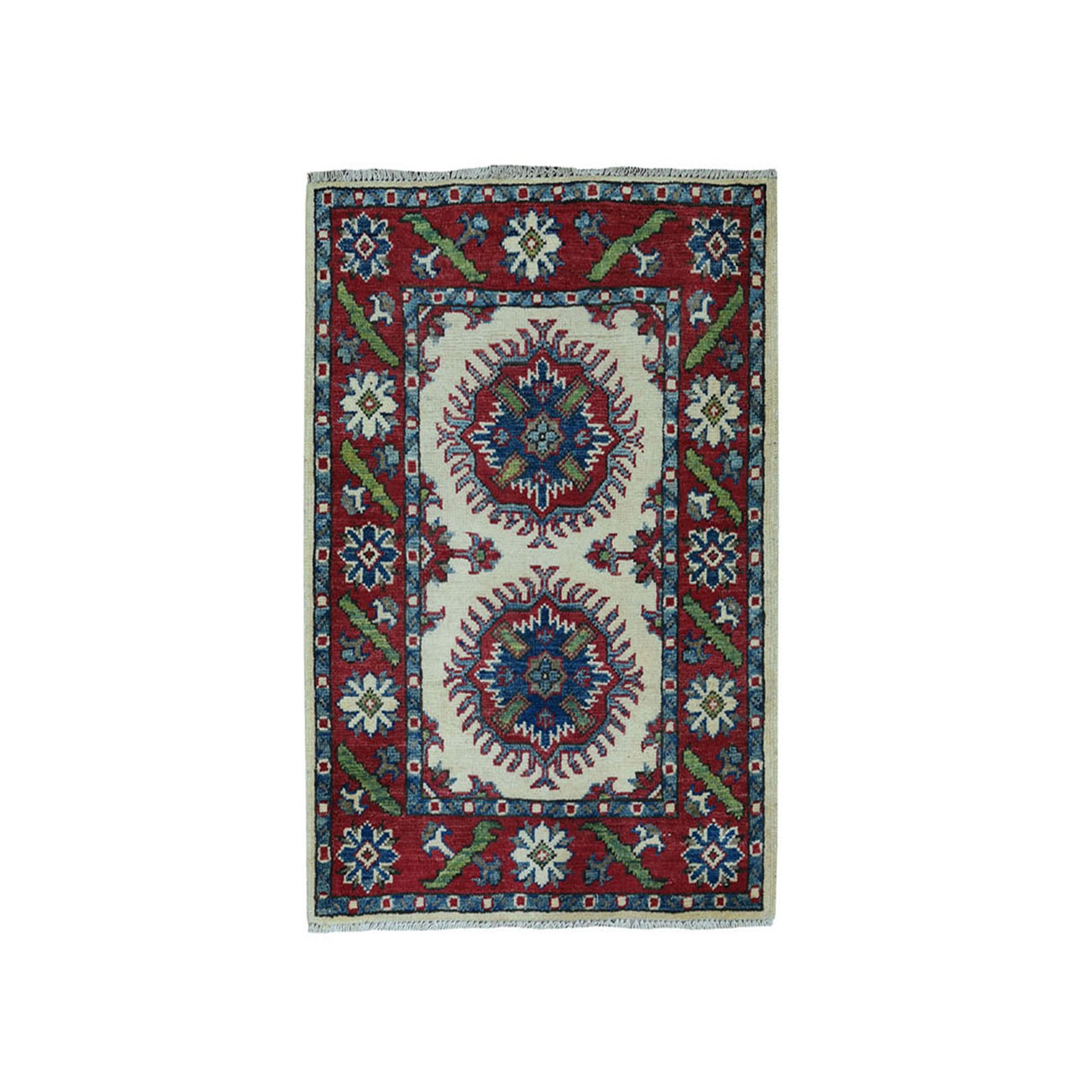 Traditional Wool Hand-Knotted Area Rug 2'0
